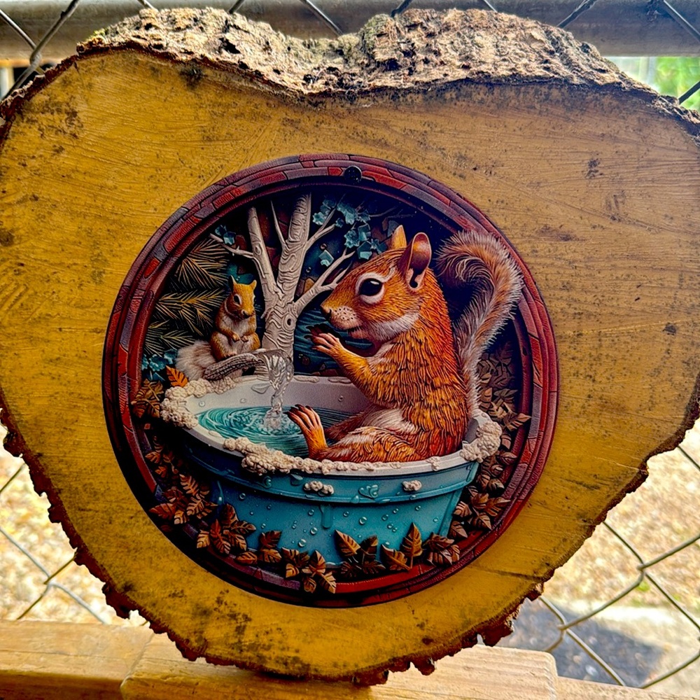 Just The Squirrel 🐿️ Tin Is For Sale Not The Heart Made Out Of Wood!